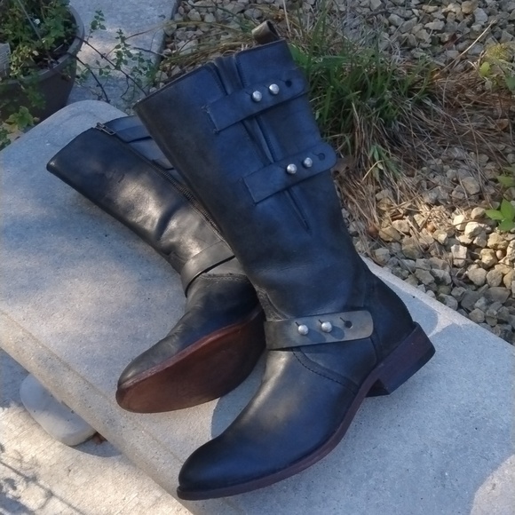 Lucchese Spirit Womens Boots Side Zip Thripple Strap size 9 - Picture 10 of 13